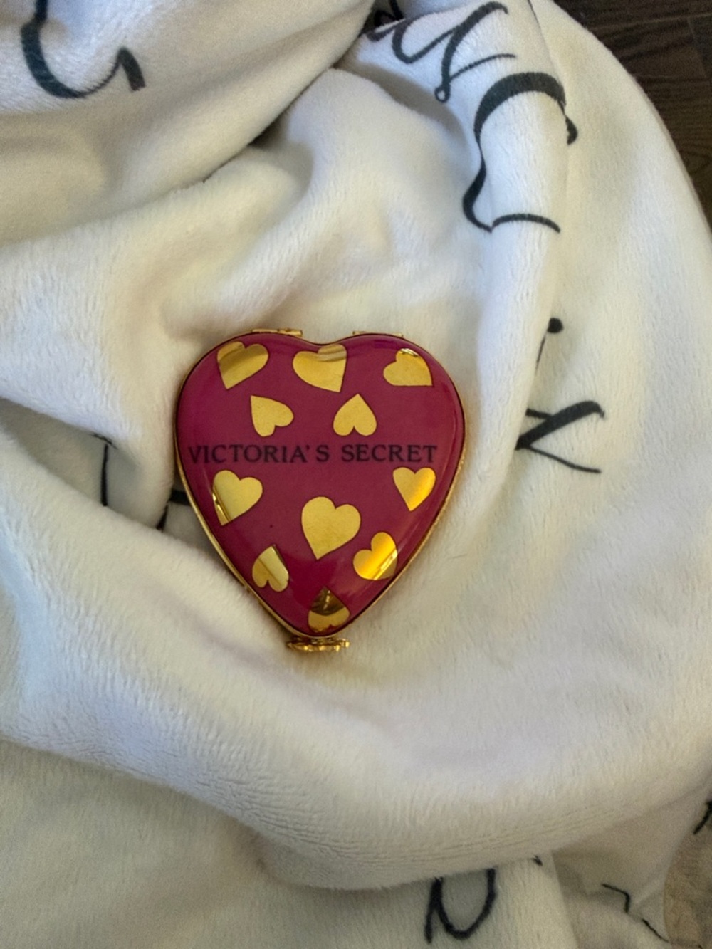 Victoria's Secret Pink Heart Compact TRINKET BOX RARE HTF